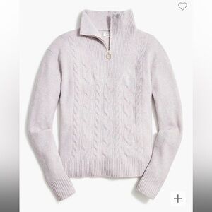 J. Crew super soft quarter zip sweater - beige